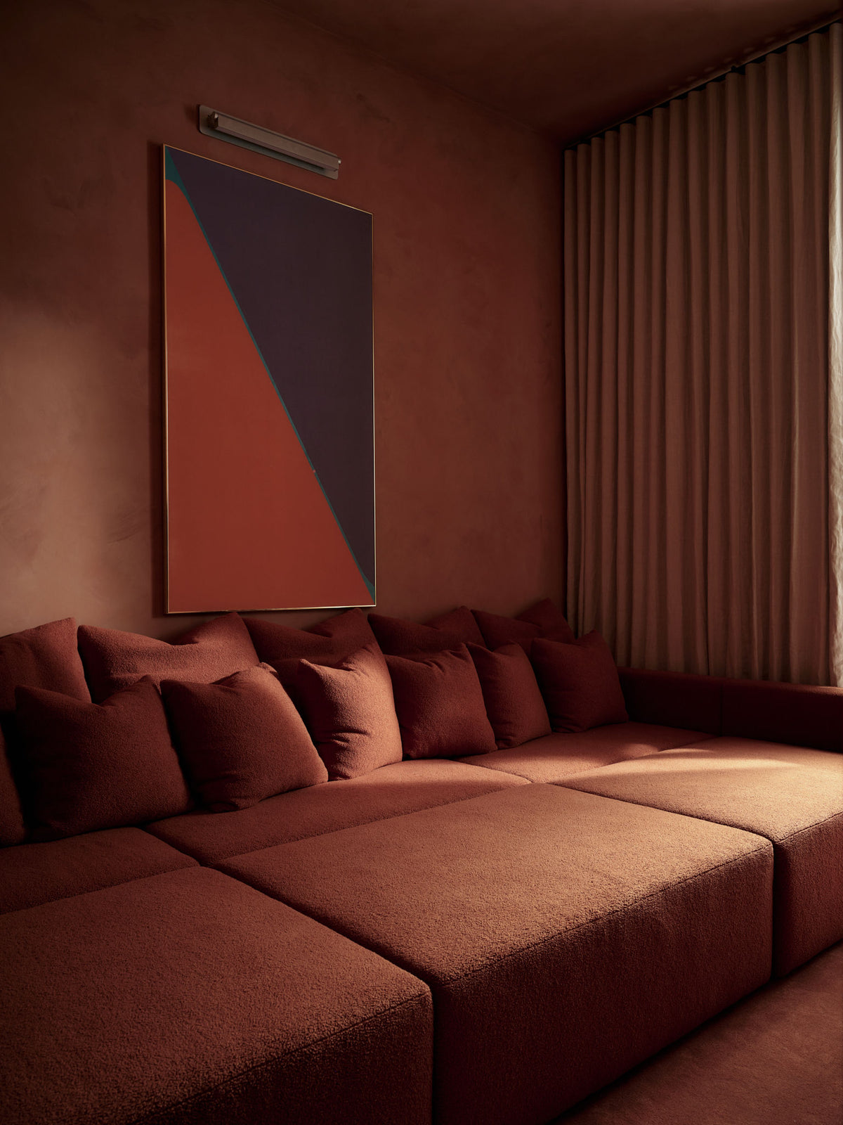 Cortleigh terracotta lounge, Montana Labelle Design