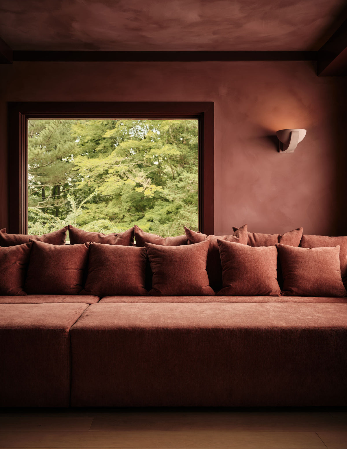 Hill Street oxblood den, Montana Labelle Design