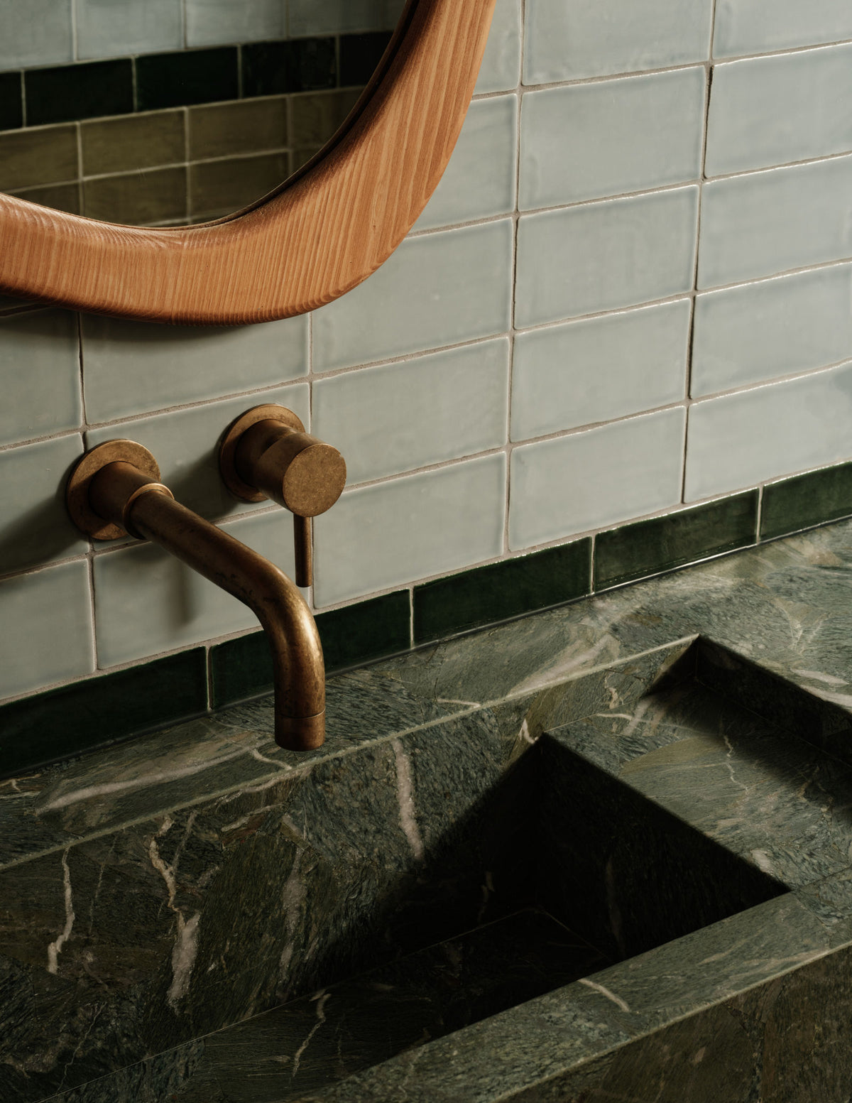 Rowanwood guest bathroom sink detail, Montana Labelle Design